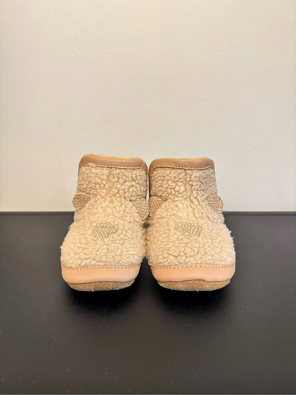 Robeez Wren Baby Bear Boots Brown Size 12-18 months
